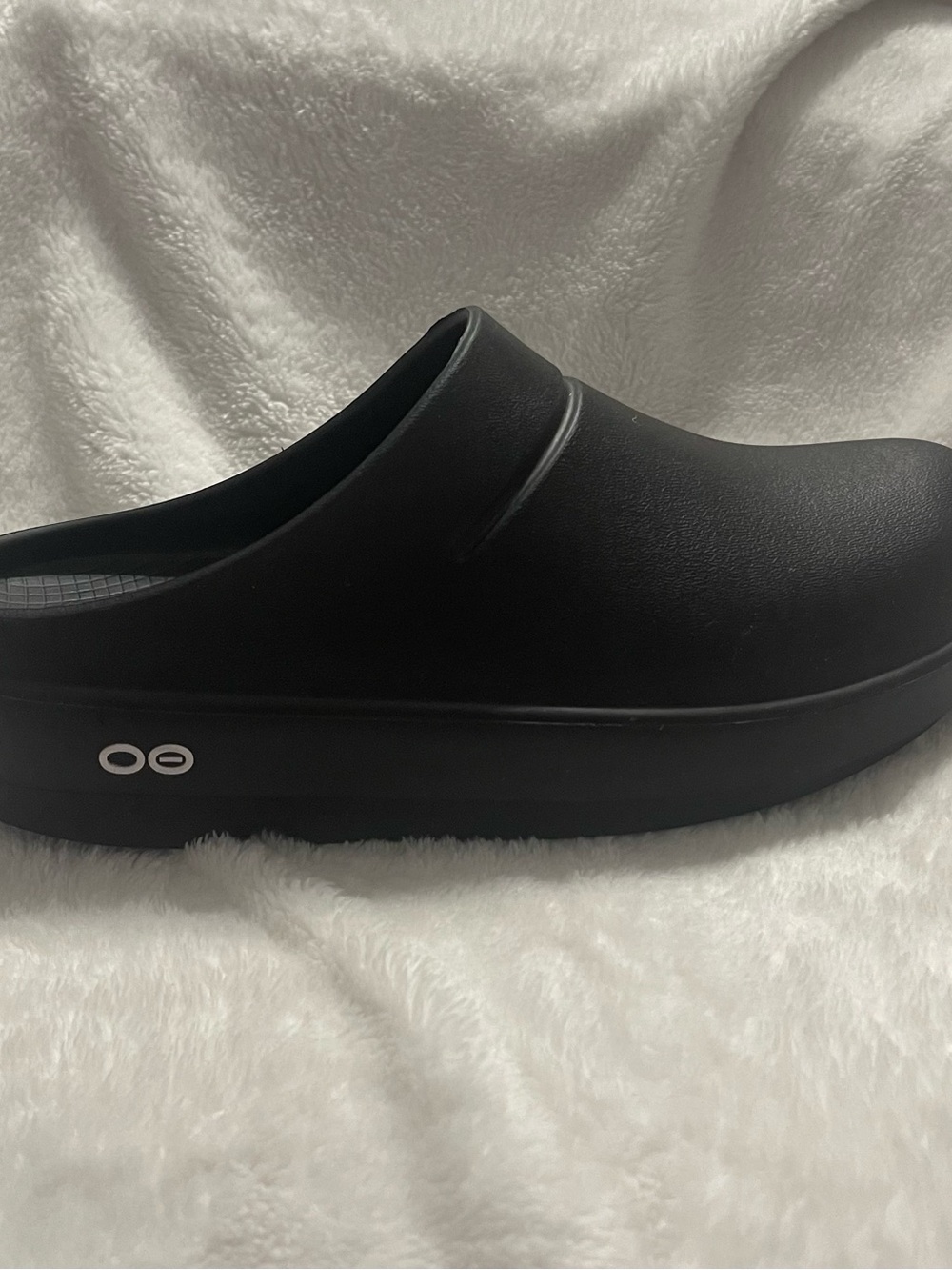 Right Shoe Only OOFOS Black Textured Slip-On Clog NWOT W 6.5 M 4.5